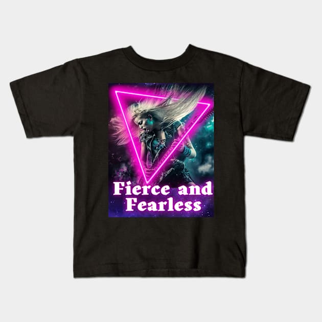 Fierce and Fearless Kids T-Shirt by Kishu
